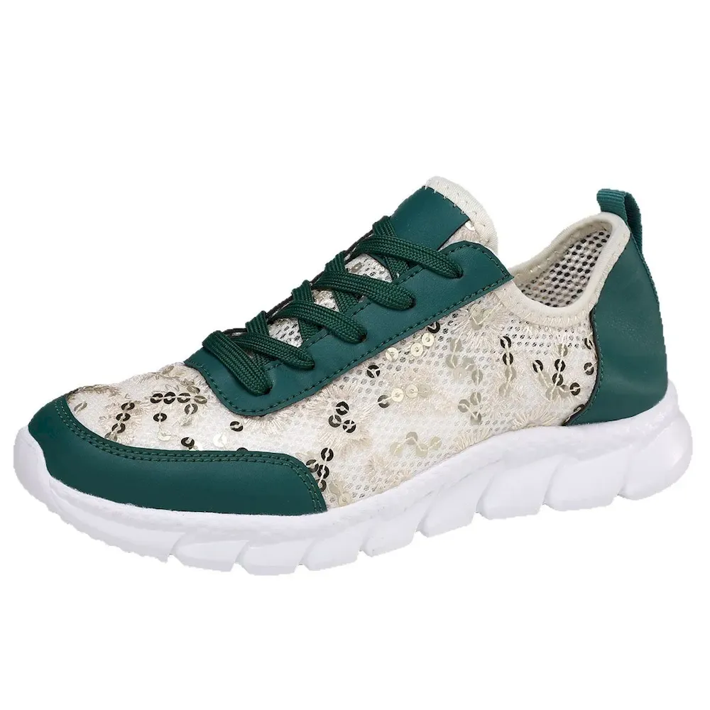 Women Fashion Mesh Sequin Sneaker - Image 5