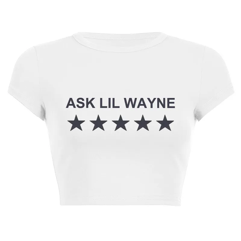 Women Fashion Casual Letter Print Short-Sleeve T-Shirt - Image 3