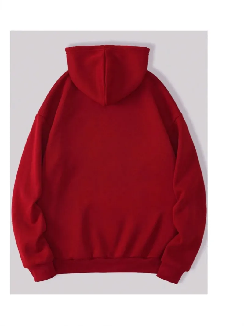 Women Fashion Casual Printed Long-Sleeve Pockets Drawstring Hoodies - Image 4