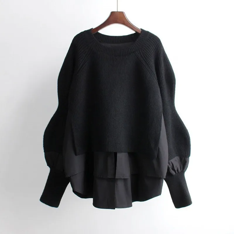 Women Casual Stitching Knitwear - Image 7