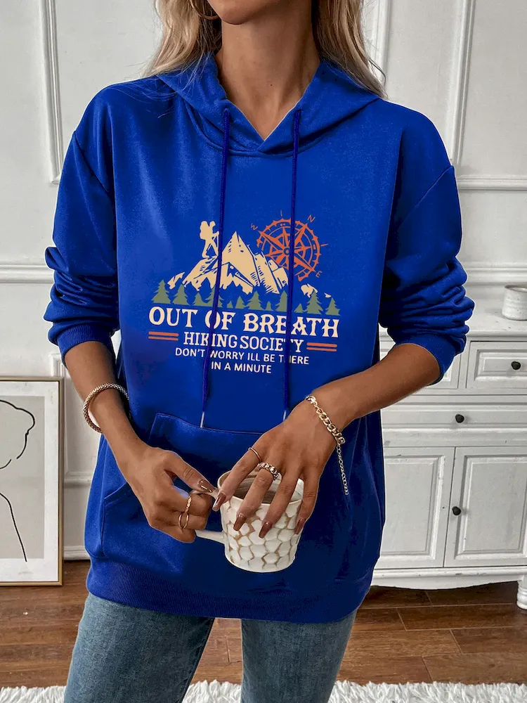 Women Casual Print Hoodie - Image 4