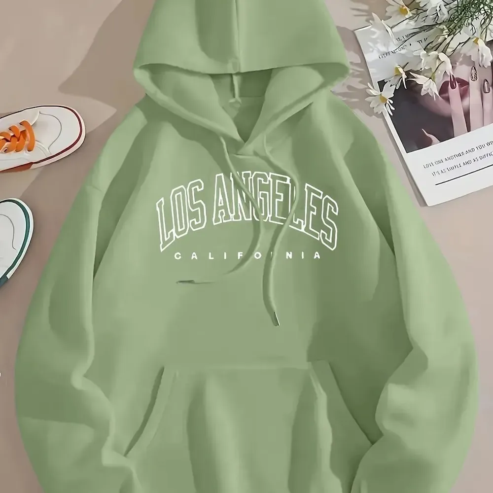 Women Casual Letter-Print Loose Hoodie - Image 15