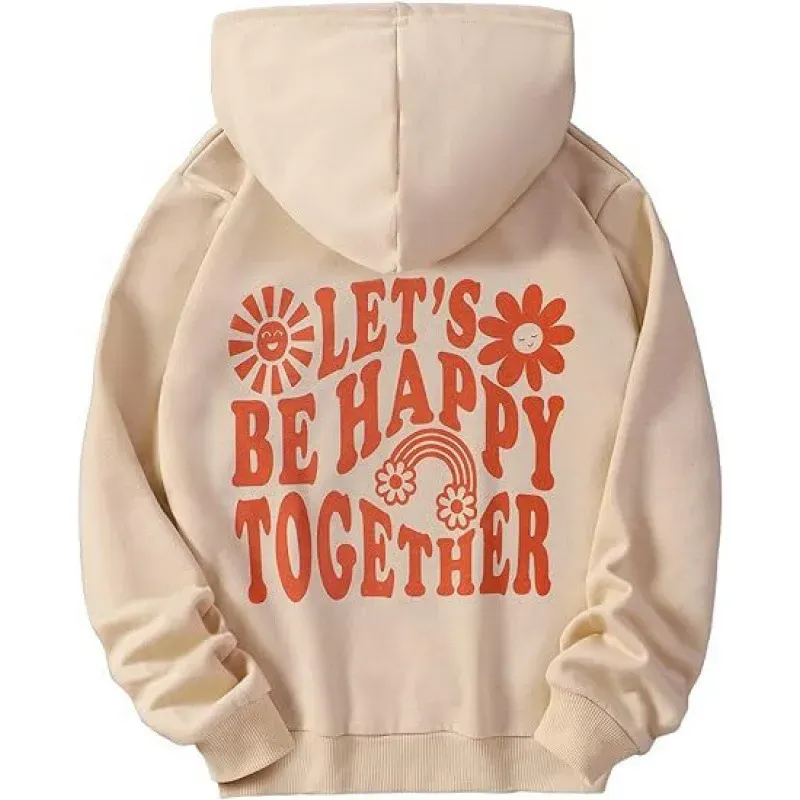 Casual Fashion Printed Loose Fleece-Lined Hoodie - Image 33