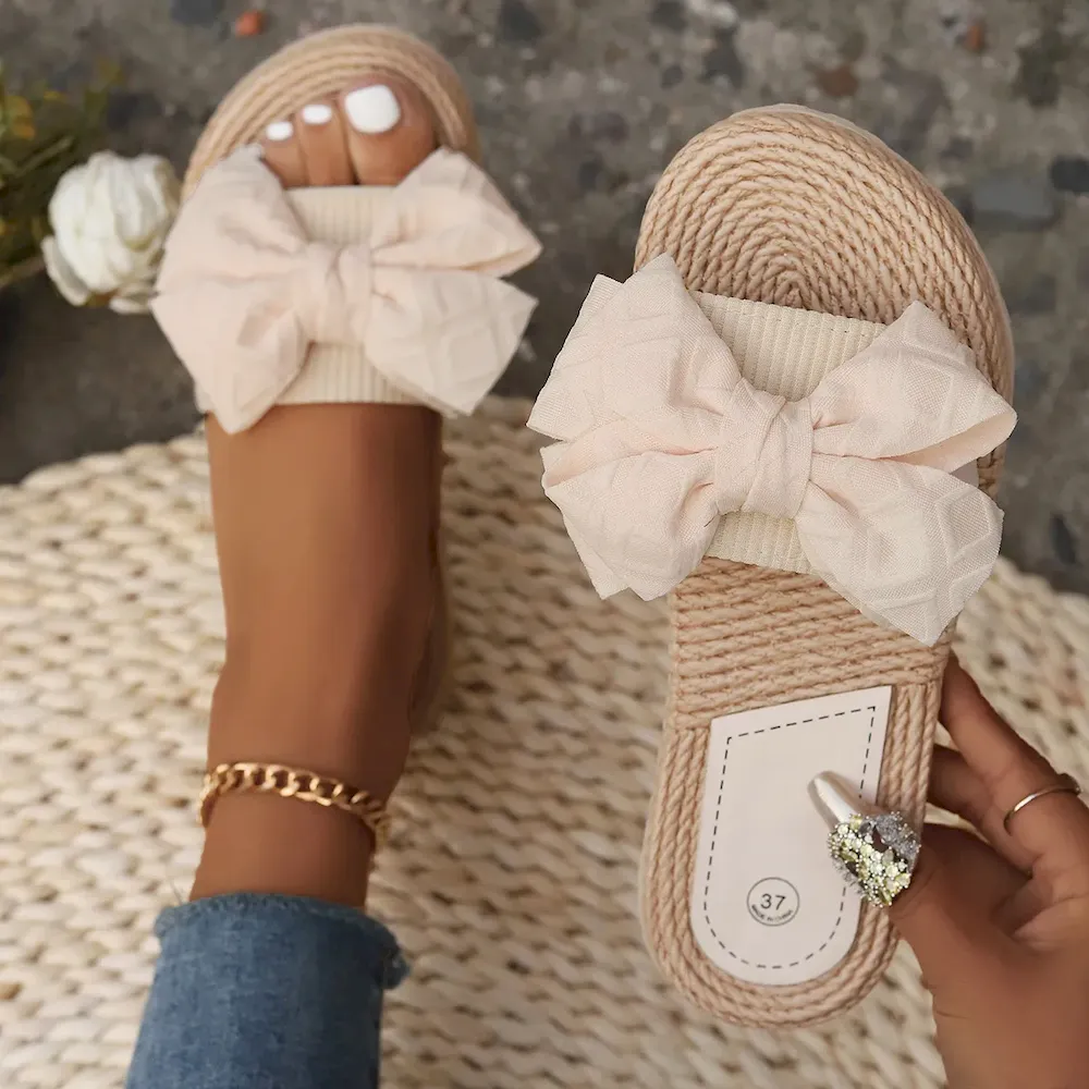 Summer Casual Comfortable Ightweight Bow Knot Slippers