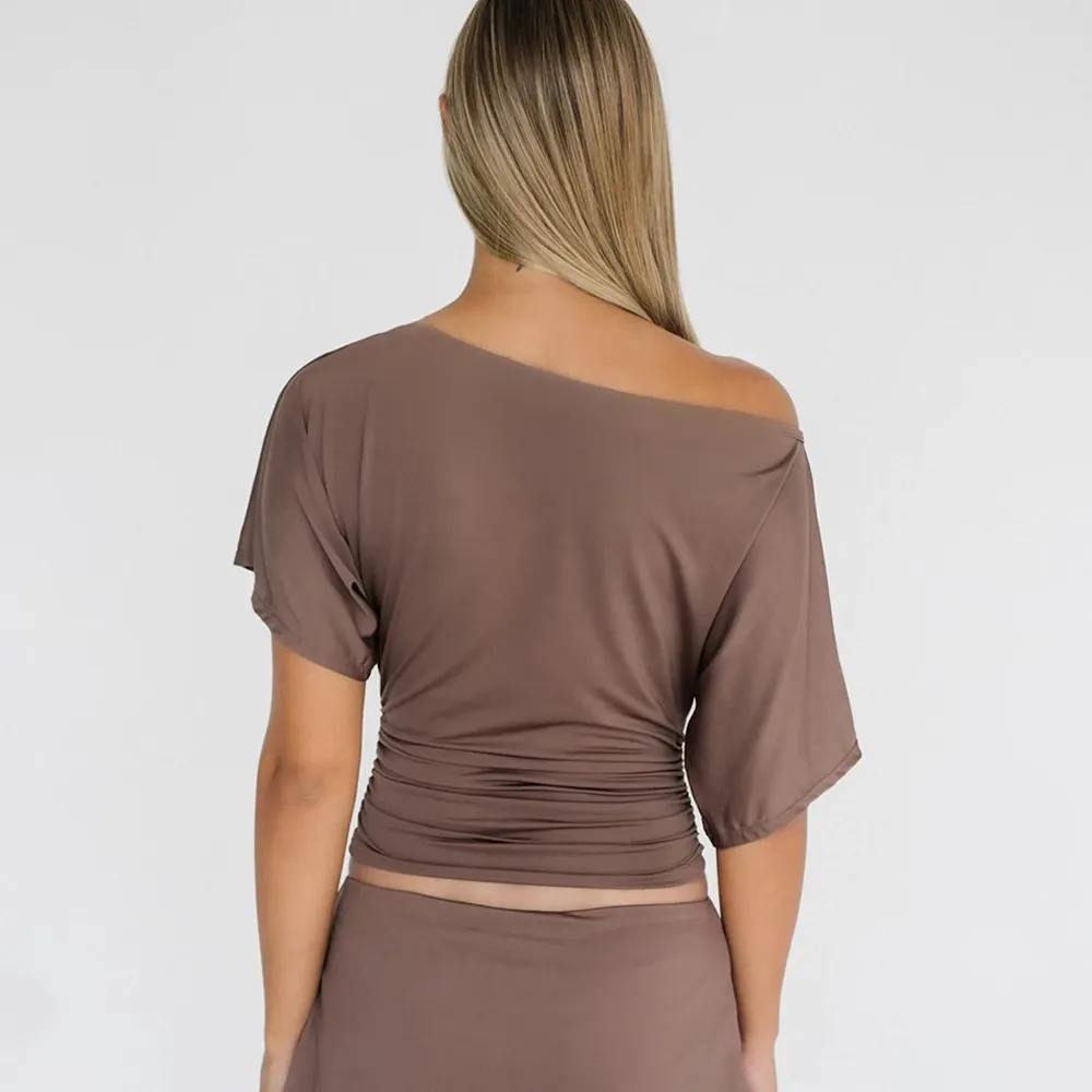Summer Women Pleated Off Shoulder Slim Tops - Image 4