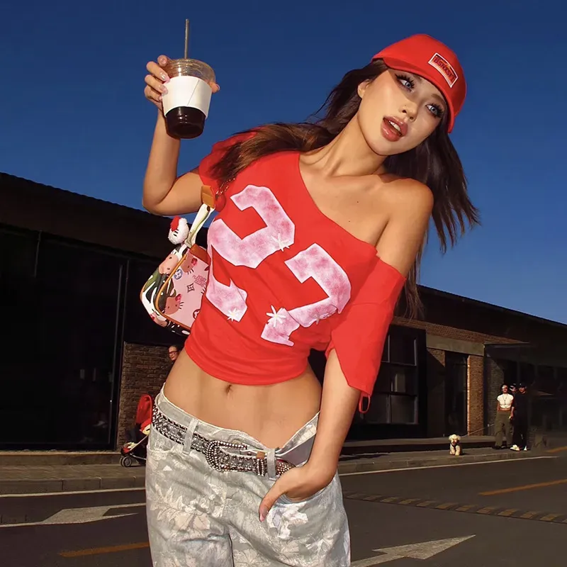 Women Fashion Sexy Letter Letter Printed Short-Sleeve T-Shirt - Image 4