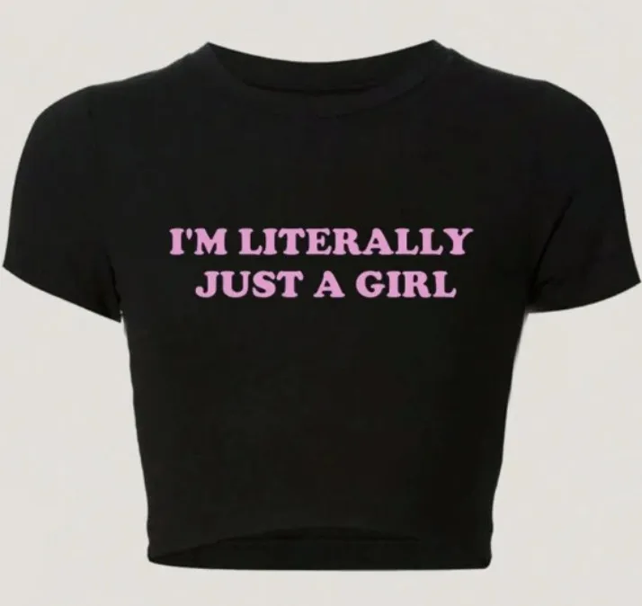 Women Fashion Sexy Letter Printed Short-Sleeve Slim-Fit T-Shirt - Image 8