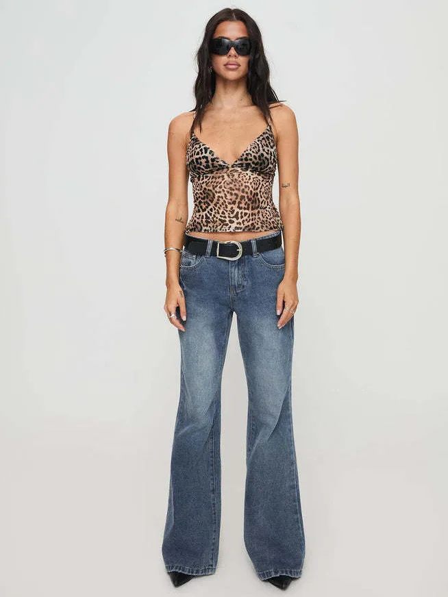 Women Fashion Sexy Leopard Backless Crop Top - Image 5