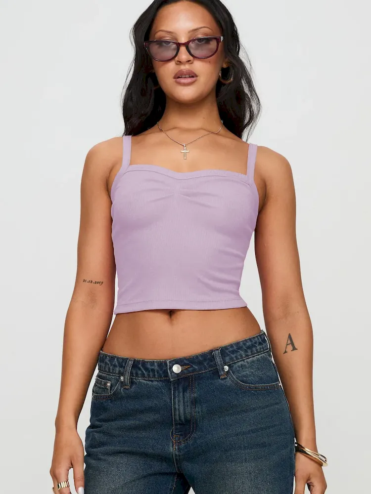 Women Fashion Solid Color Cropped Camisole - Image 5