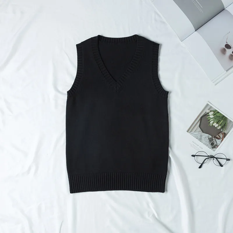 Women Fashion Solid Color V-Neck Sleeveless Knitwear - Image 6
