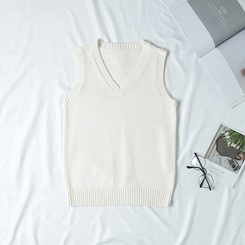 Women Fashion Solid Color V-Neck Sleeveless Knitwear - Image 12