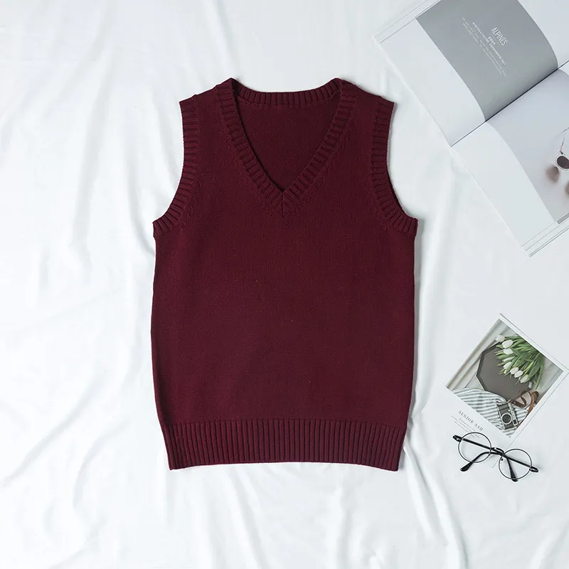 Women Fashion Solid Color V-Neck Sleeveless Knitwear - Image 15
