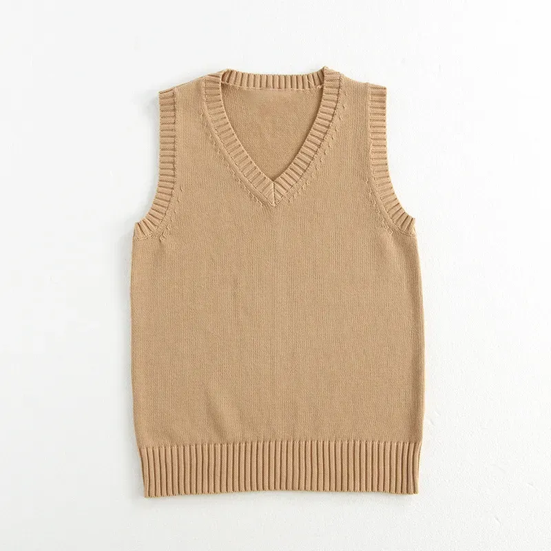 Women Fashion Solid Color V-Neck Sleeveless Knitwear - Image 20