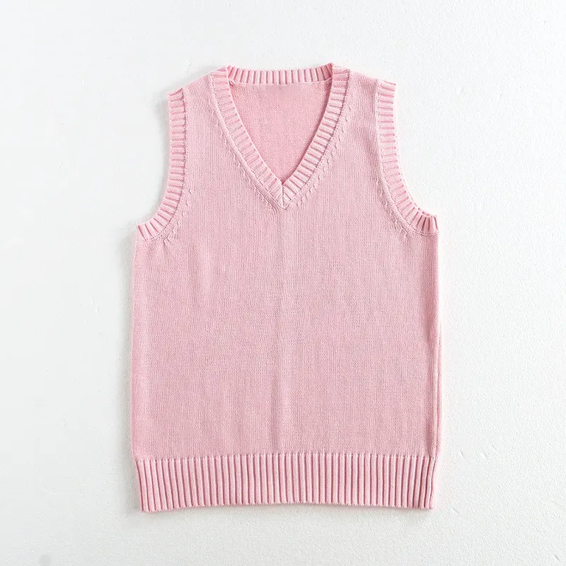 Women Fashion Solid Color V-Neck Sleeveless Knitwear - Image 21
