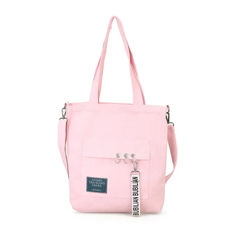 Irregular Design Campus Style Leisure Canvas Bag - Image 3