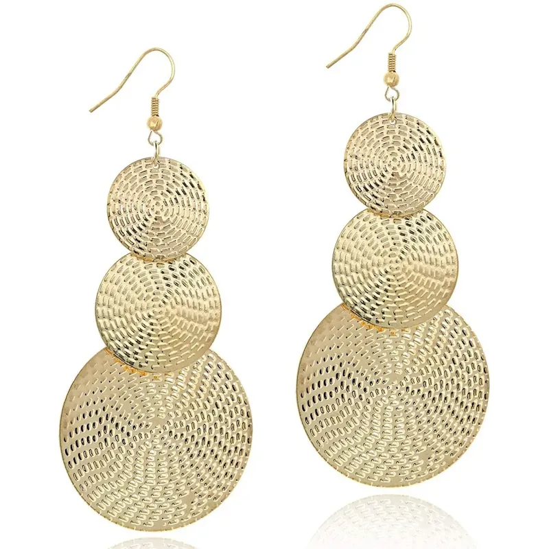 Wholesale Unique Disc Exaggerated Fashion Earrings - Image 15