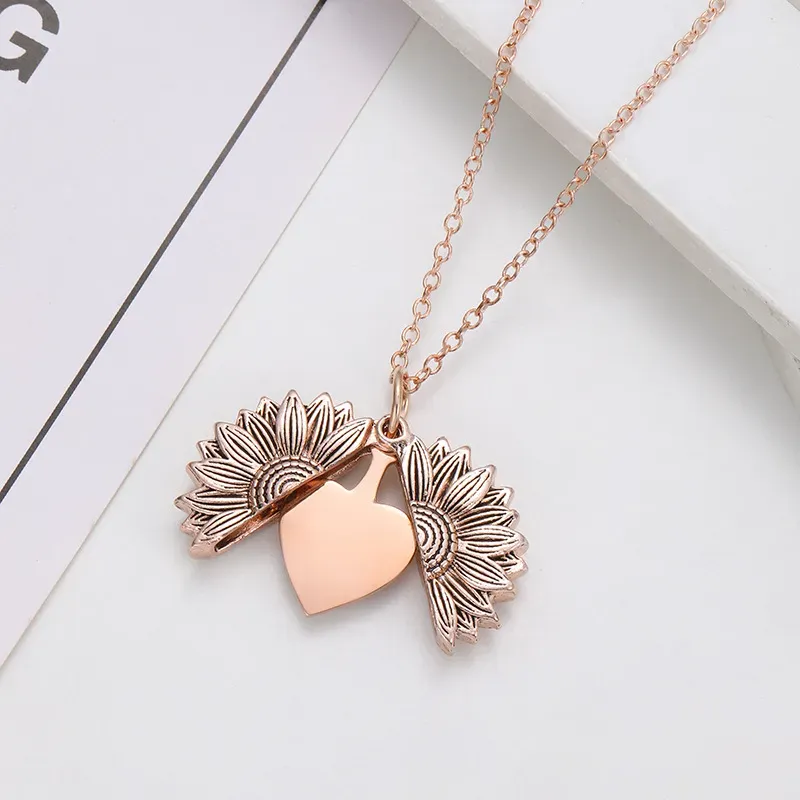 Wholesale Fashion Creative Custom Laser Engraving Stainless Steel Heart-Shaped Blank Necklace - Image 3