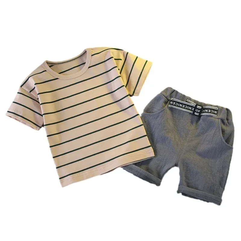 Wholesale Boy'S Fashion Stripe Two-Piece Set - Image 5