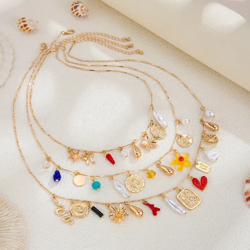 Wholesale Bohemian Multi-Element Pendant Multi-Layer Necklace - Image 6