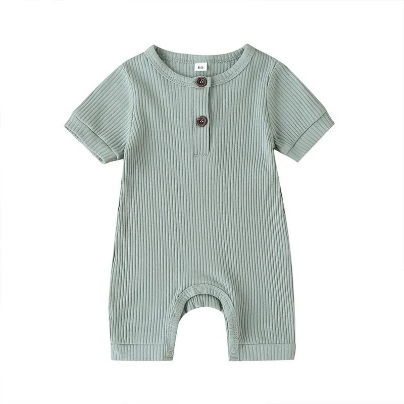 Wholesale Kids Simple Solid Color Short-sleeves Romper - Image 13