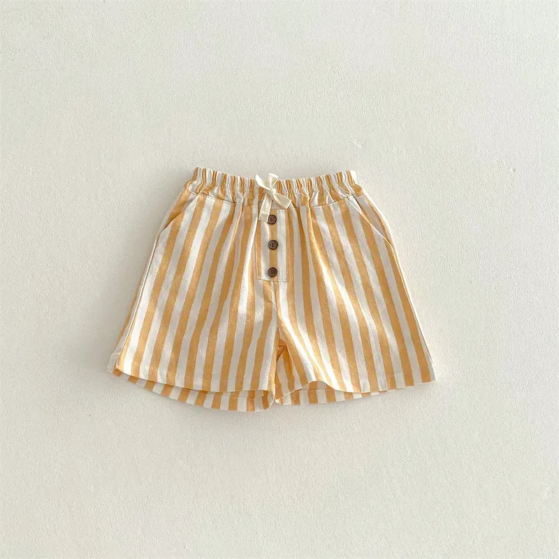Wholesale Summer Kids Boys Girls Stripe Lace-Up Shorts - Image 3