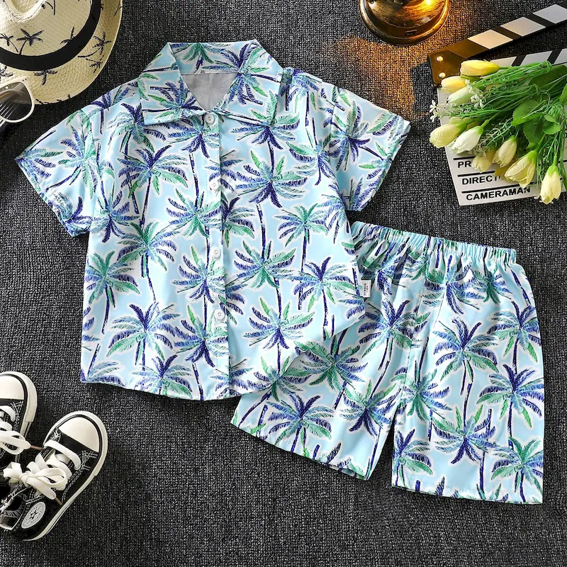 Wholesale Boy'S Fashion Cartoon Print Shirt And Shorts Two-Piece Set - Image 13