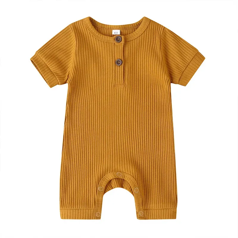 Wholesale Kids Simple Solid Color Short-sleeves Romper - Image 9