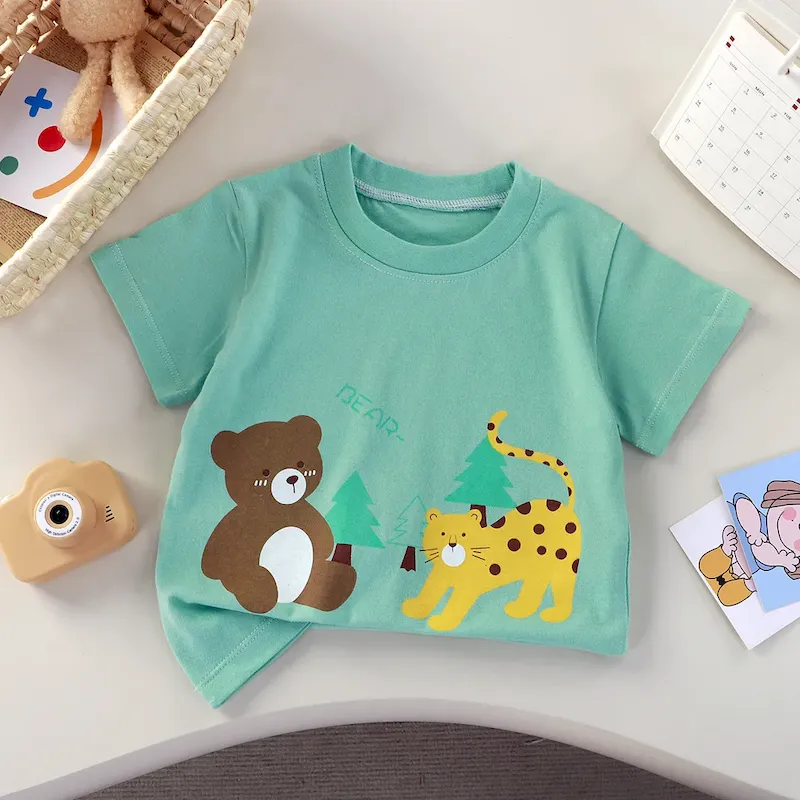 Wholesale Kids Boys And Girls Fashion Cartoon Short-Sleeve T-Shirt - Image 7