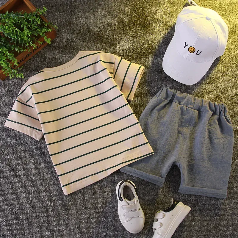 Wholesale Boy'S Fashion Stripe Two-Piece Set - Image 2