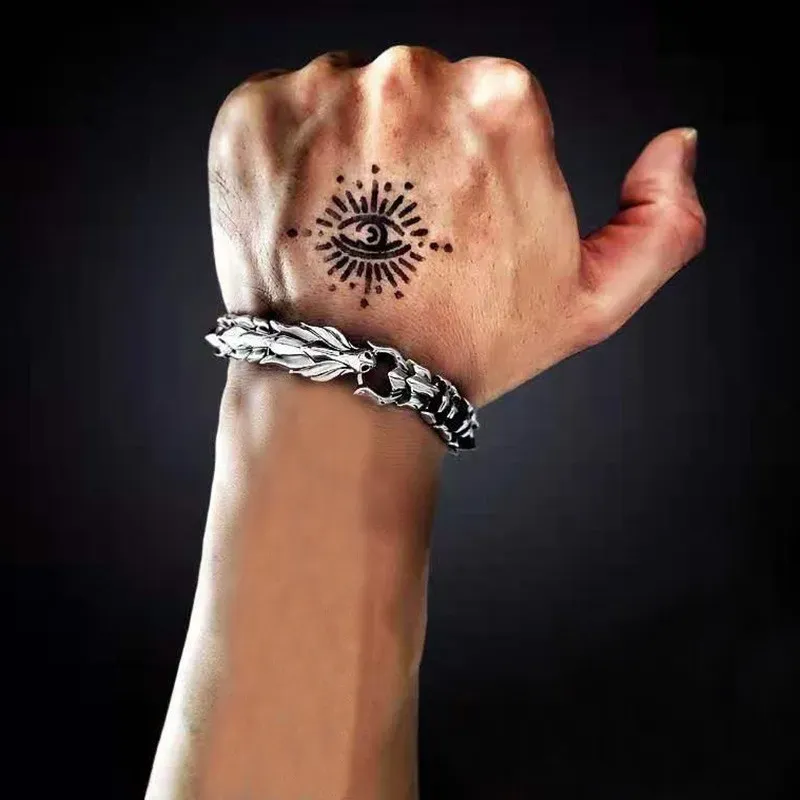 Wholesale Men Fashion Retro Punk Multicolor Dragon Bracelet - Image 3
