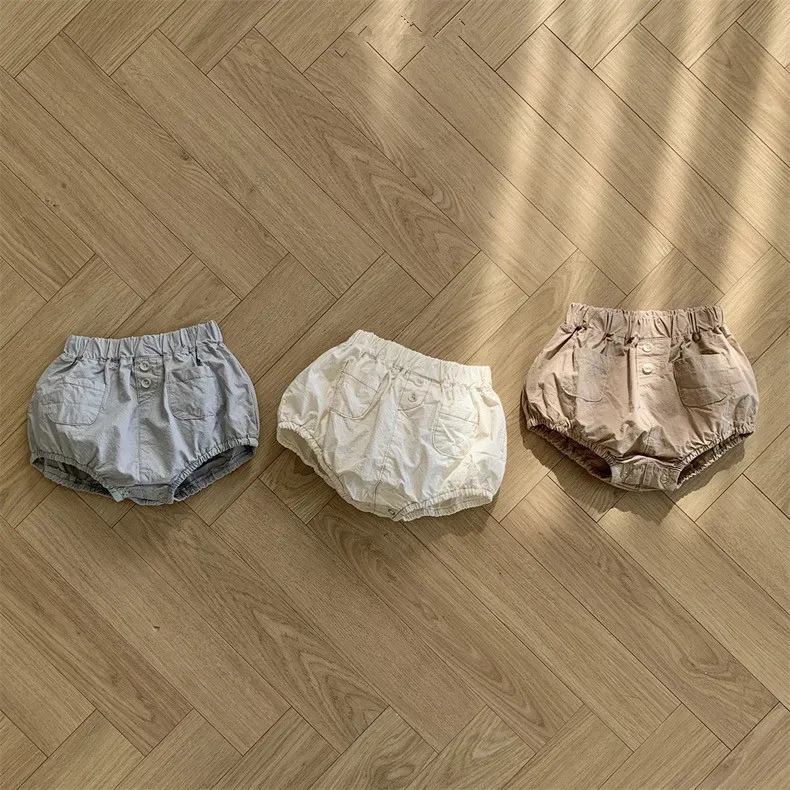 Wholesale Baby Simple Solid Color Shorts - Image 3