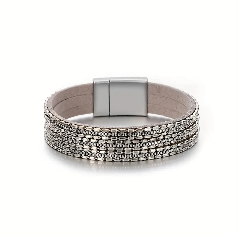 Wholesale Women Fashion Simple Solid Color Stainless Steel Bracelet