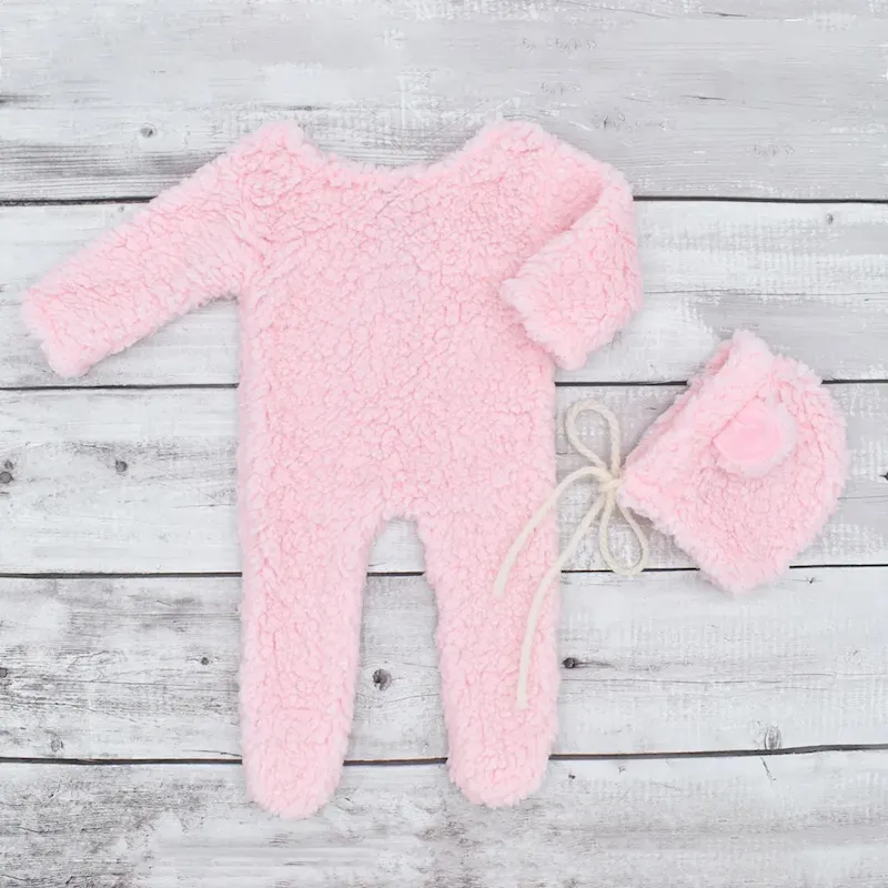 Wholesale Newborn Baby Bear Photography Clothing Plush Jumpsuits - Image 4
