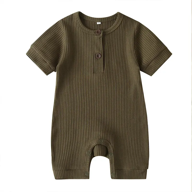 Wholesale Kids Simple Solid Color Short-sleeves Romper - Image 10