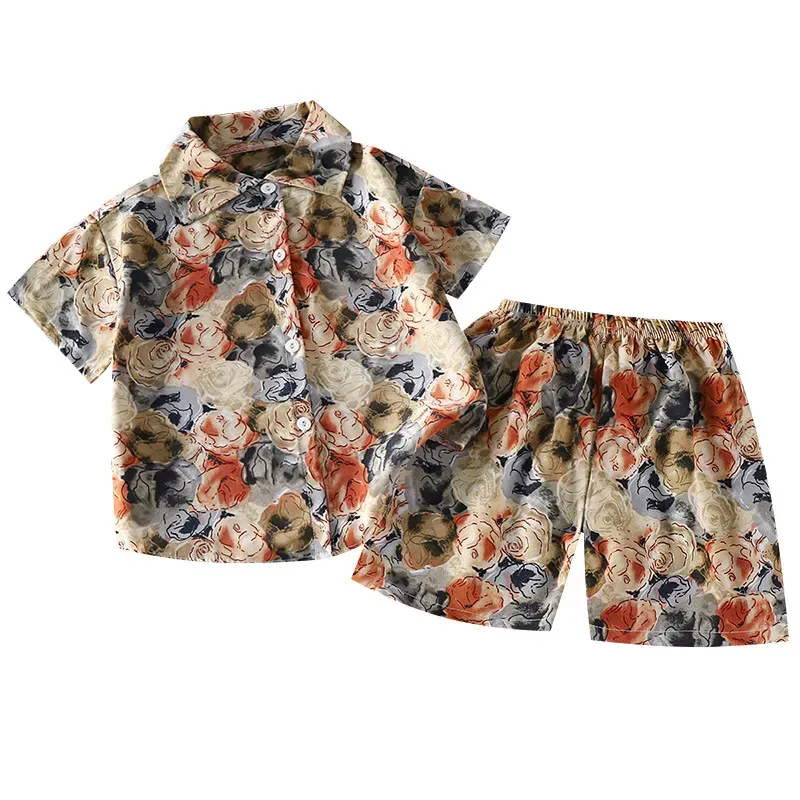 Wholesale Boy'S Fashion Cartoon Print Shirt And Shorts Two-Piece Set - Image 5
