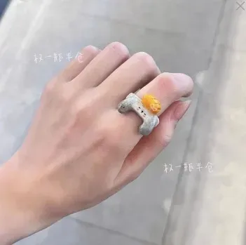 Wholesale Cartoon Cute Drop Glaze Cat Ring - Image 20