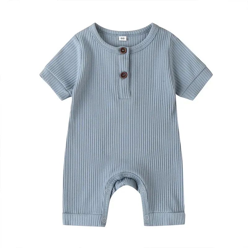 Wholesale Kids Simple Solid Color Short-sleeves Romper - Image 11