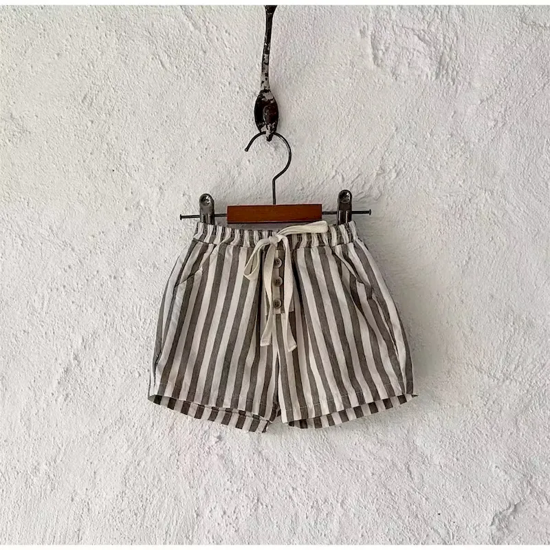 Wholesale Summer Kids Boys Girls Stripe Lace-Up Shorts - Image 10