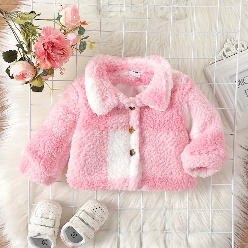 Wholesale Kids Baby Boys Girls Autumn Winter Casual Long Sleeve Plush Coat - Image 7