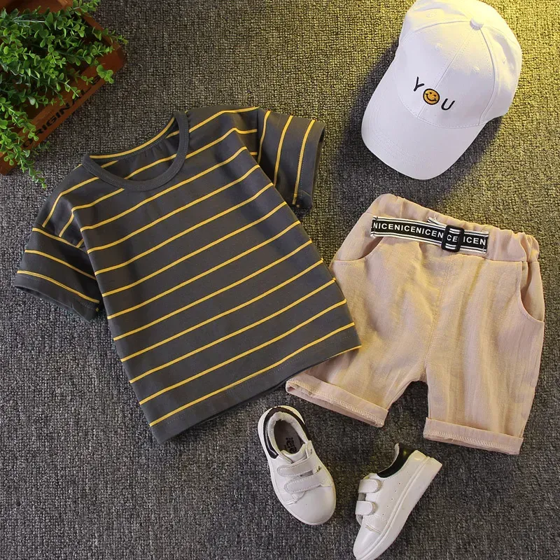 Wholesale Boy'S Fashion Stripe Two-Piece Set - Image 6