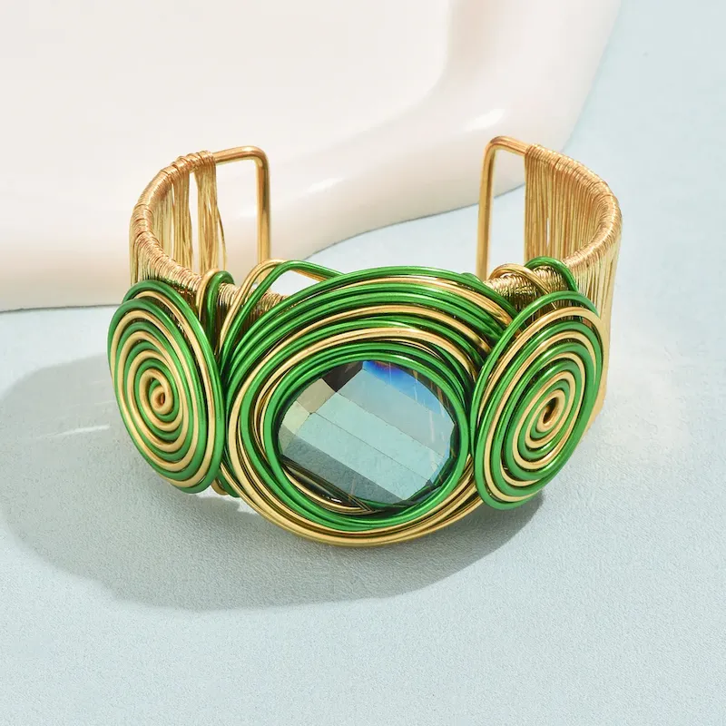 Wholesale Women Fashion Exaggerated Boho Floral Bracelet - Image 14