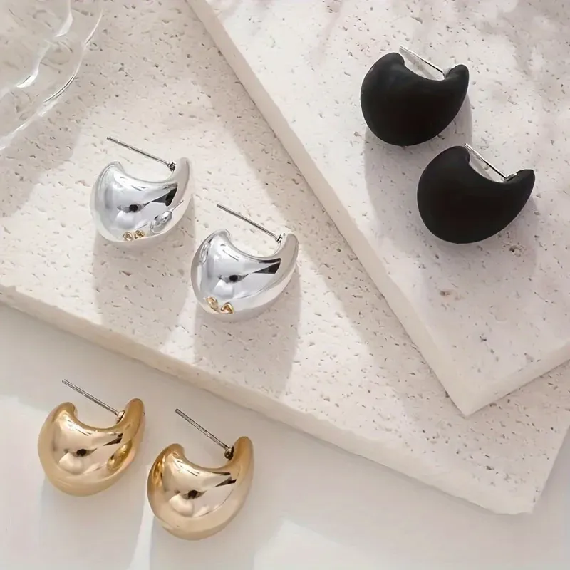 Wholesale Women Fashion Retro Hanging Drop Earrings 3 Pair-Set