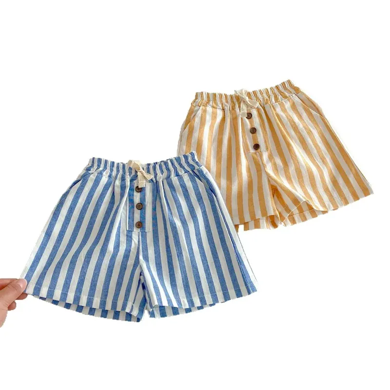 Wholesale Summer Kids Boys Girls Stripe Lace-Up Shorts - Image 5