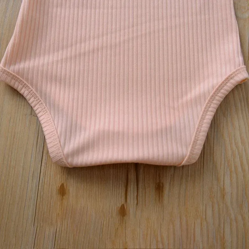 Wholesale Baby Infant Toddler Girl Solid Color Short Sleeves Bodysuit - Image 8