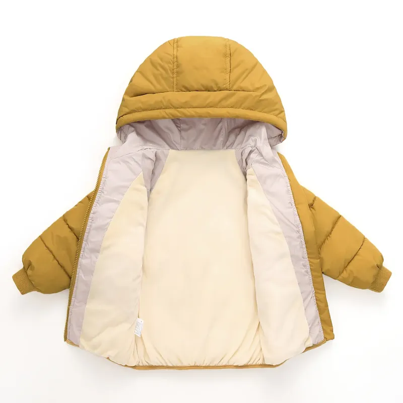 Wholesale Kids Boys And Girls Fall/Winter Cotton-Padded Fleece-Lined Warm Long-Sleeve Hoodies Coat - Image 5